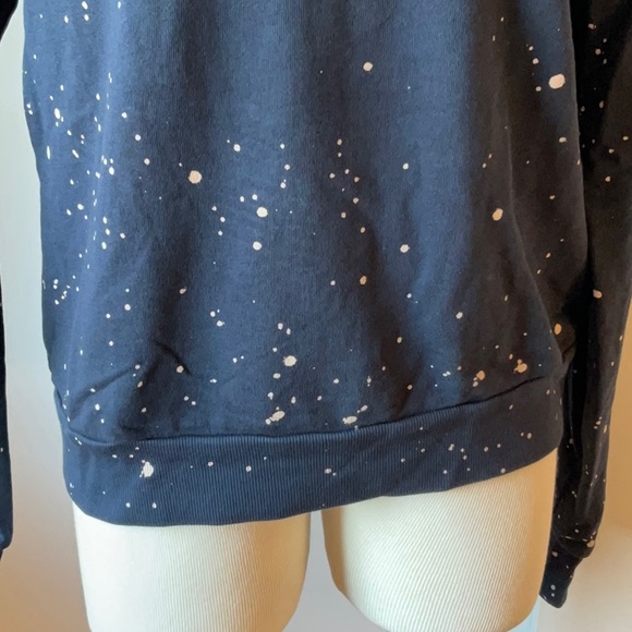 Navy Paint Splattered Sweatshirt - Picture 4 of 5